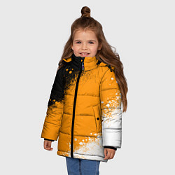 Куртка зимняя для девочки Имперский флаг - триколор, цвет: 3D-черный — фото 2