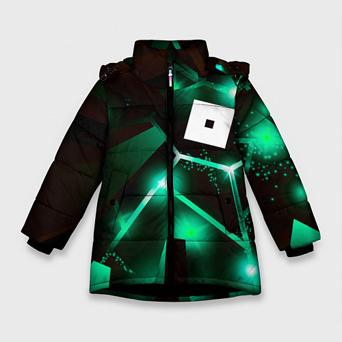 Зимняя куртка для девочки Roblox разлом плит / 3D-Черный – фото 1