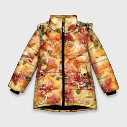 Зимняя куртка для девочки Вкусная пицца