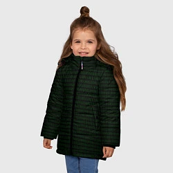 Куртка зимняя для девочки Однотонный двоичный код, цвет: 3D-светло-серый — фото 2