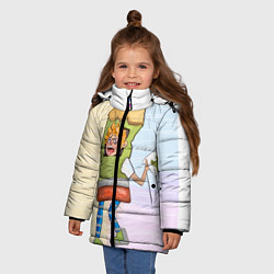 Куртка зимняя для девочки Шелудивый карандаш, цвет: 3D-черный — фото 2