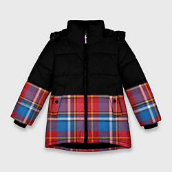 Зимняя куртка для девочки Классическая шотландка