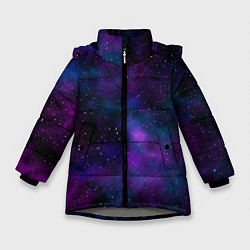 Зимняя куртка для девочки Космос с галактиками