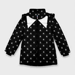 Куртка зимняя для девочки Уэнздей Аддамс: униформа, цвет: 3D-черный