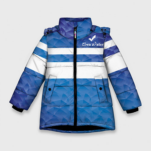 Зимняя куртка для девочки Sea Water / 3D-Черный – фото 1