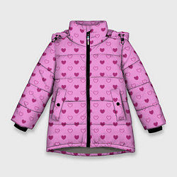Зимняя куртка для девочки Милые сердечки