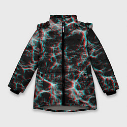 Куртка зимняя для девочки Сеть нейронов, цвет: 3D-светло-серый