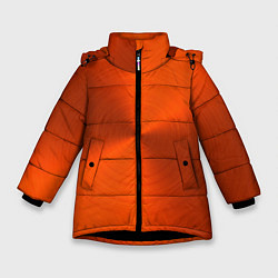 Зимняя куртка для девочки Оранжевый волнообразный дисковый узор