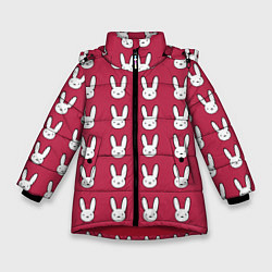 Зимняя куртка для девочки Bunny Pattern red