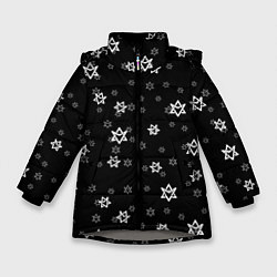 Куртка зимняя для девочки Astro emblem pattern, цвет: 3D-светло-серый