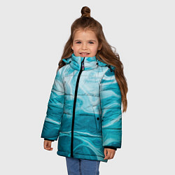 Куртка зимняя для девочки Морской бриз, цвет: 3D-черный — фото 2