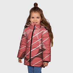 Куртка зимняя для девочки Абстрактные фигуры, цвет: 3D-черный — фото 2