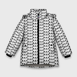 Зимняя куртка для девочки B A P pattern logo