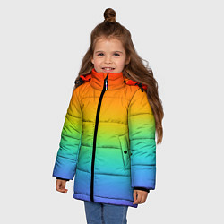 Куртка зимняя для девочки Я радуга, цвет: 3D-красный — фото 2