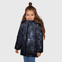 Куртка зимняя для девочки Minecraft block time, цвет: 3D-светло-серый — фото 2