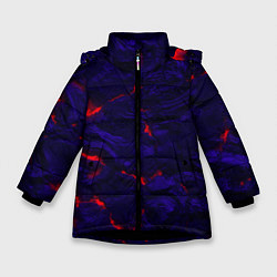 Зимняя куртка для девочки Абстракция -лава