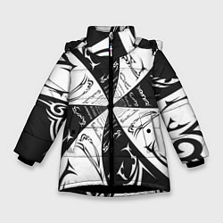 Куртка зимняя для девочки Tribal tunnel, цвет: 3D-черный