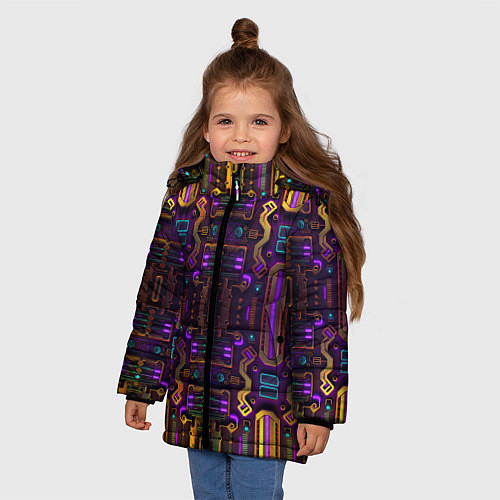 Зимняя куртка для девочки Нейроарт 2077 / 3D-Красный – фото 3