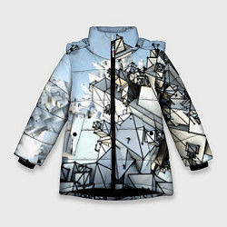 Куртка зимняя для девочки Новый мир нейросети, цвет: 3D-черный