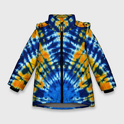 Зимняя куртка для девочки Tie dye стиль хиппи
