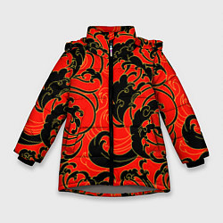 Зимняя куртка для девочки Plant tattoo - irezumi