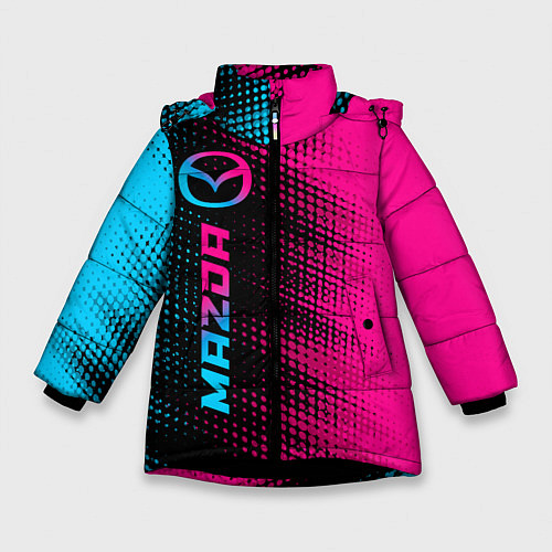 Зимняя куртка для девочки Mazda - neon gradient: по-вертикали / 3D-Черный – фото 1