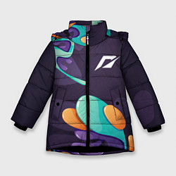 Зимняя куртка для девочки Need for Speed graffity splash