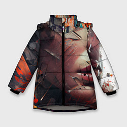 Куртка зимняя для девочки Аннигиляция, цвет: 3D-светло-серый