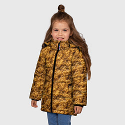 Куртка зимняя для девочки Текстура из рамена, цвет: 3D-черный — фото 2