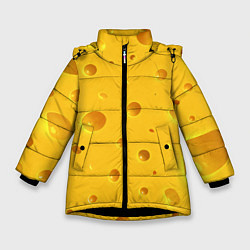 Зимняя куртка для девочки Сырная текстура