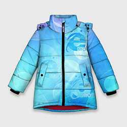 Куртка зимняя для девочки Ё-Моё интернет эксплорер, цвет: 3D-красный