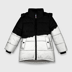 Куртка зимняя для девочки Оторванный лист бумаги, цвет: 3D-светло-серый