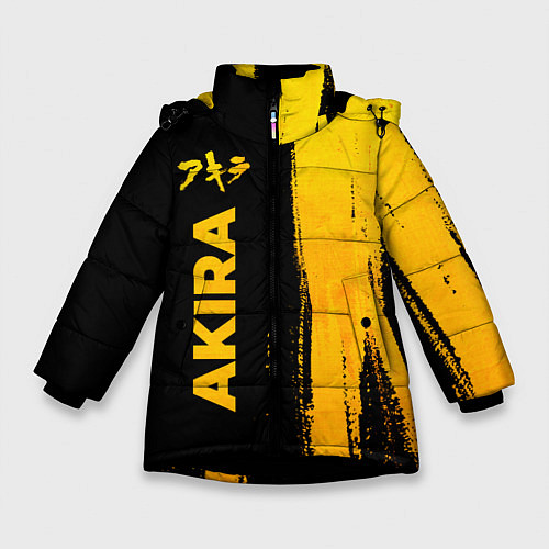Зимняя куртка для девочки Akira - gold gradient: по-вертикали / 3D-Черный – фото 1