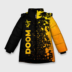 Зимняя куртка для девочки Doom - gold gradient: по-вертикали