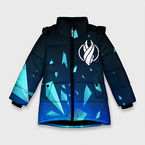 Зимняя куртка для девочки Dead Space взрыв частиц / 3D-Черный – фото 1