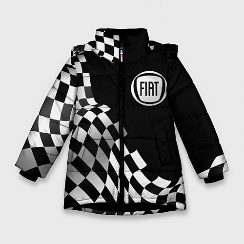 Зимняя куртка для девочки Fiat racing flag / 3D-Черный – фото 1