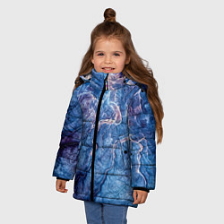 Куртка зимняя для девочки Мраморный узор, цвет: 3D-светло-серый — фото 2