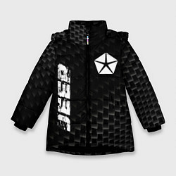 Куртка зимняя для девочки Jeep карбоновый фон, цвет: 3D-черный