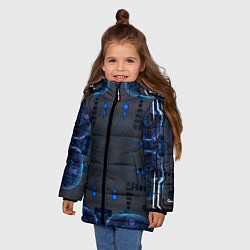 Куртка зимняя для девочки Квантосхема, цвет: 3D-красный — фото 2