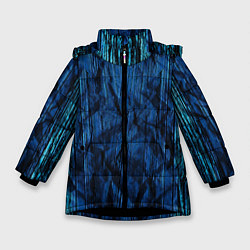 Куртка зимняя для девочки Смешение красок, цвет: 3D-черный