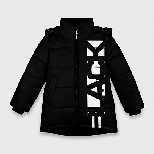 Зимняя куртка для девочки Black minimalistik / 3D-Черный – фото 1