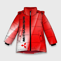 Куртка зимняя для девочки Mitsubishi sign, цвет: 3D-красный
