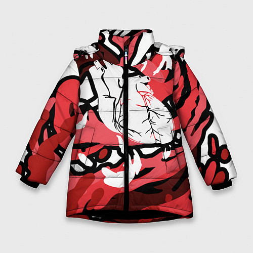 Зимняя куртка для девочки The Bloody Heart / 3D-Черный – фото 1