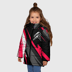 Куртка зимняя для девочки Citroen fast lines, цвет: 3D-черный — фото 2