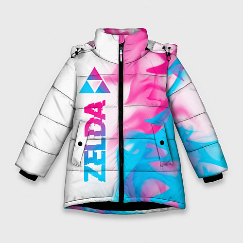 Зимняя куртка для девочки Zelda neon gradient style: по-вертикали / 3D-Черный – фото 1