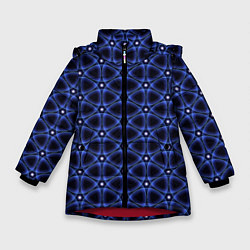 Куртка зимняя для девочки Ясна3 - Небесная структура, цвет: 3D-красный