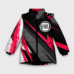 Куртка зимняя для девочки Fiat fast lines, цвет: 3D-черный