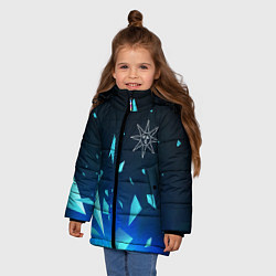 Куртка зимняя для девочки Dark Souls взрыв частиц, цвет: 3D-черный — фото 2