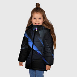 Куртка зимняя для девочки Black blue, цвет: 3D-красный — фото 2