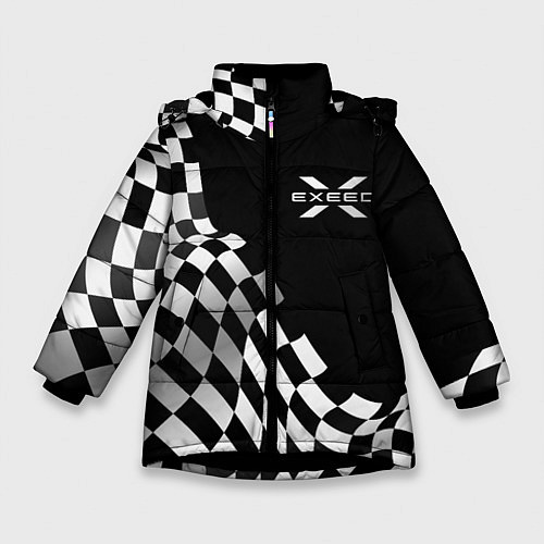 Зимняя куртка для девочки Exeed racing flag / 3D-Черный – фото 1
